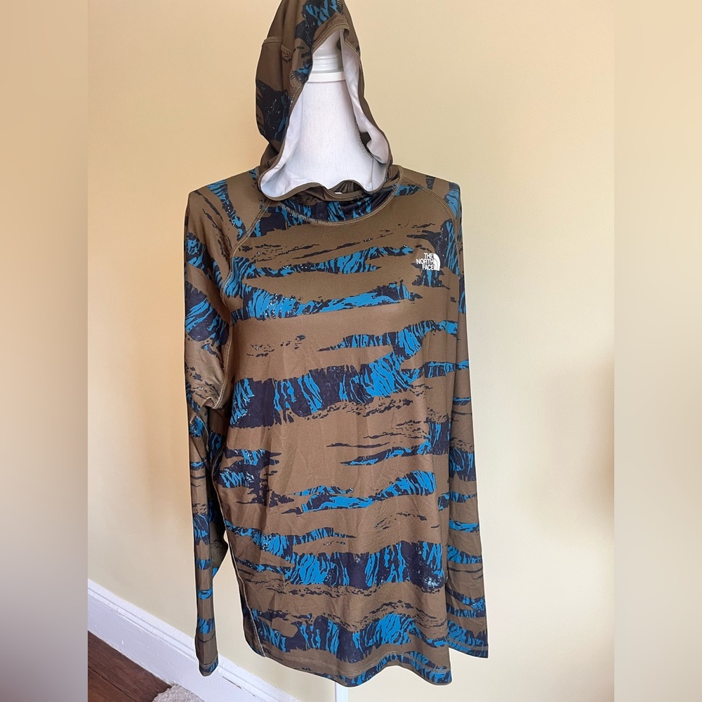 The North Face Camouflage Tee in Brown and Blue
